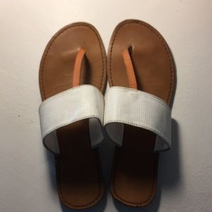 Brown and White Sandle